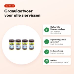 Tetra Min granulaatvoer siervissen 100 ml – multipack 4 stuks – voordelen