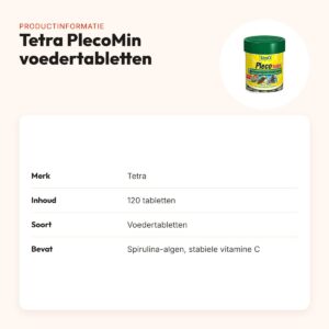 Tetra PlecoMin voedertabletten 120 stuks – met spirulina-algen – productinformatie
