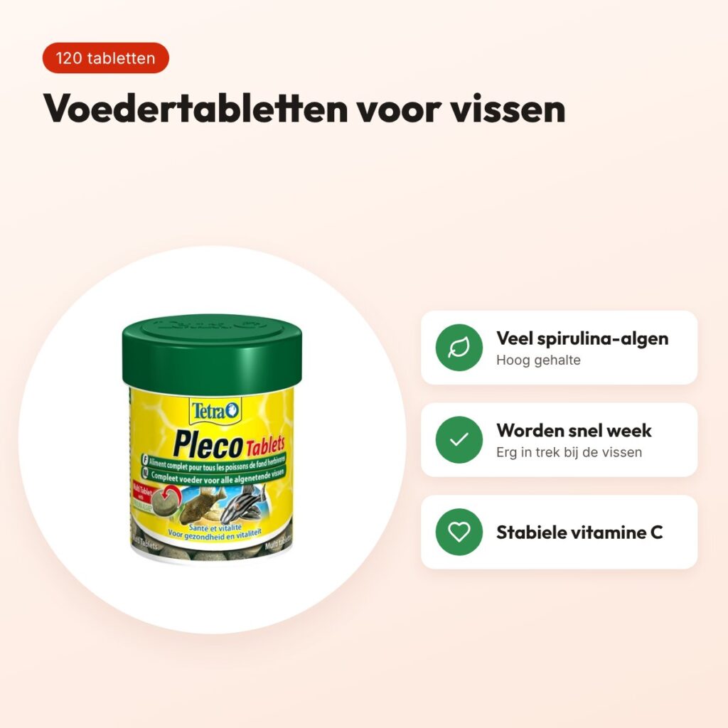 Tetra PlecoMin voedertabletten 120 stuks – met spirulina-algen – voordelen