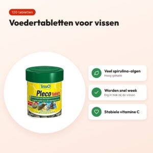 Tetra PlecoMin voedertabletten 120 stuks – met spirulina-algen – voordelen