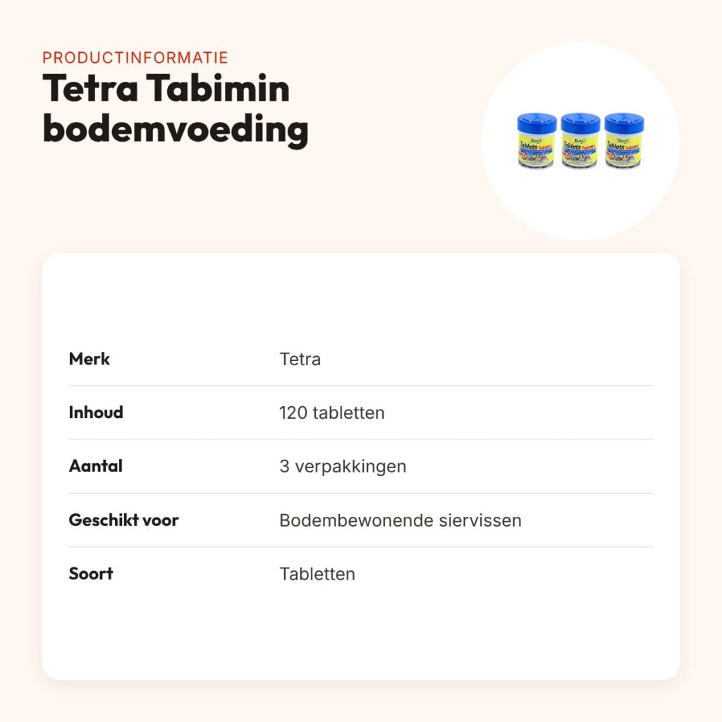 Tetra Tabimin tabletten bodemvoeding siervissen 120 st – multipack 3 stuks – productinformatie