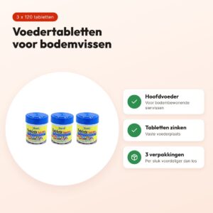 Tetra Tabimin tabletten bodemvoeding siervissen 120 st – multipack 3 stuks – voordelen