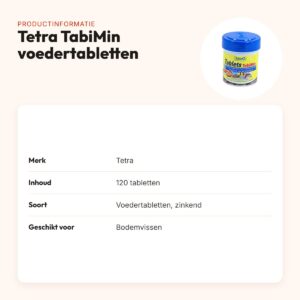 Tetra TabiMin voedertabletten 120 stuks – zinkend, voor bodemvissen – productinformatie