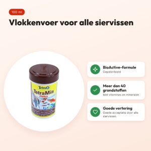 TetraMin BioActive visvoer vlokken 100 ml – voor alle siervissen – voordelen