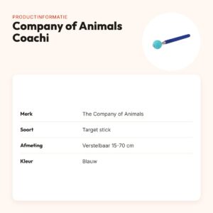 The Company of Animals Coachi target stick blauw – verstelbaar 15-70 cm – productinformatie