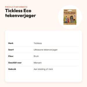 Tickless Eco tekenverjager voor mensen bruin – ultrasoon, zonder gifstoffen – productinformatie