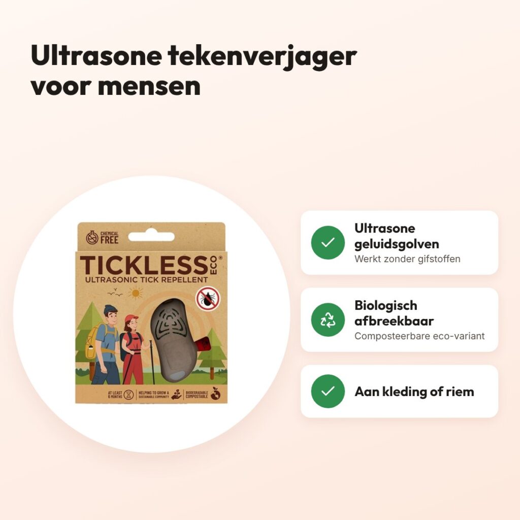 Tickless Eco tekenverjager voor mensen bruin – ultrasoon, zonder gifstoffen – voordelen