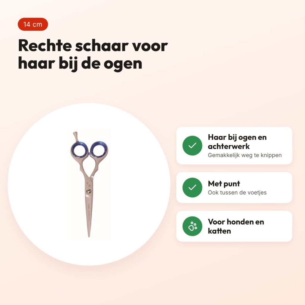 Tools-2-Groom schaar recht 50550 – 5,5 inch (14 cm) – voordelen