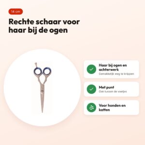 Tools-2-Groom schaar recht 50550 – 5,5 inch (14 cm) – voordelen