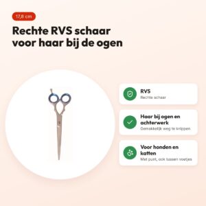 Tools-2-Groom schaar recht 52700 – 7 inch (17,8 cm), RVS – voordelen