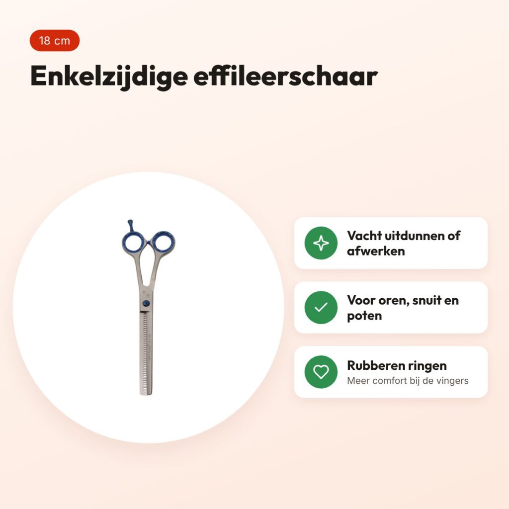 Tools-2-Groom Sharp Edge effileerschaar enkelzijdig 103-700 18 cm – voordelen