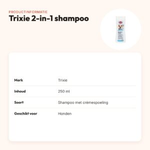 Trixie 2-in-1 hondenshampoo met crèmespoeling 250 ml – productinformatie