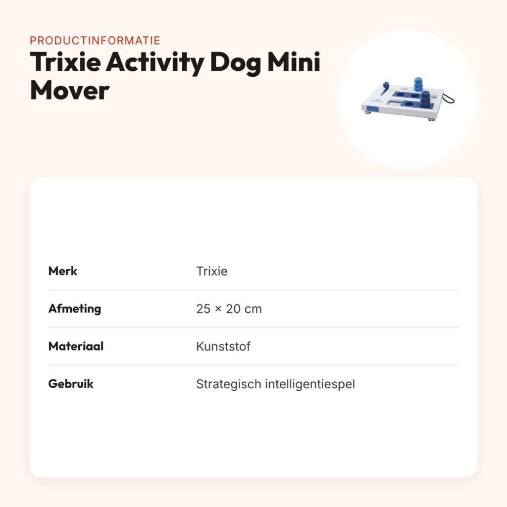Trixie Activity Dog Mini Mover hondenspel 25 x 20 cm – kunststof – productinformatie