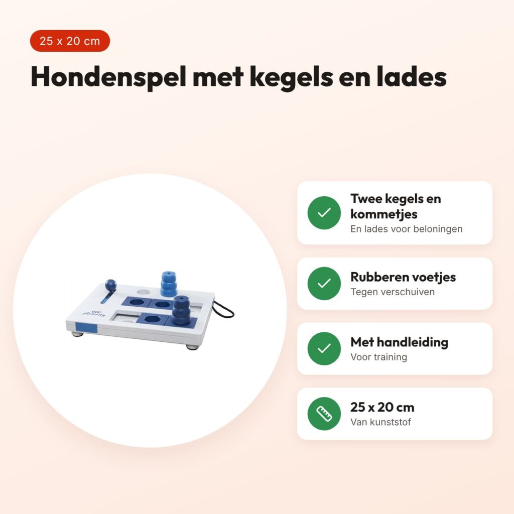 Trixie Activity Dog Mini Mover hondenspel 25 x 20 cm – kunststof – voordelen