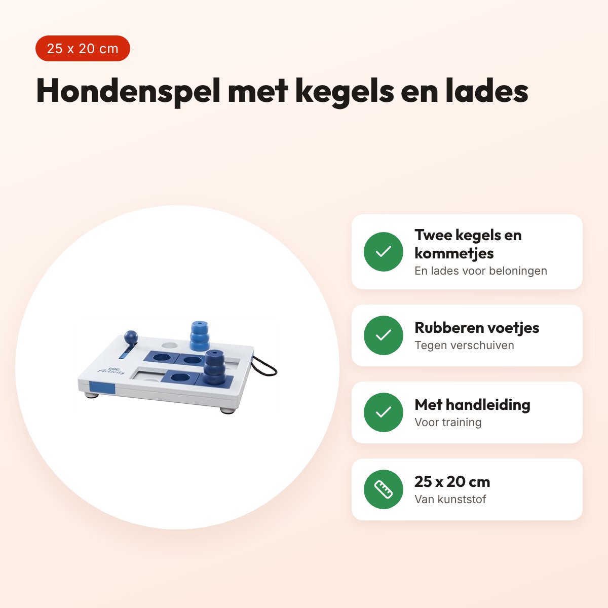 Trixie Activity Dog Mini Mover hondenspel 25 x 20 cm – kunststof – voordelen