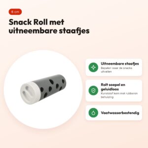 Trixie Activity Snack Roll 6 cm – assorti grijs/blauw, vaatwasserbestendig – voordelen
