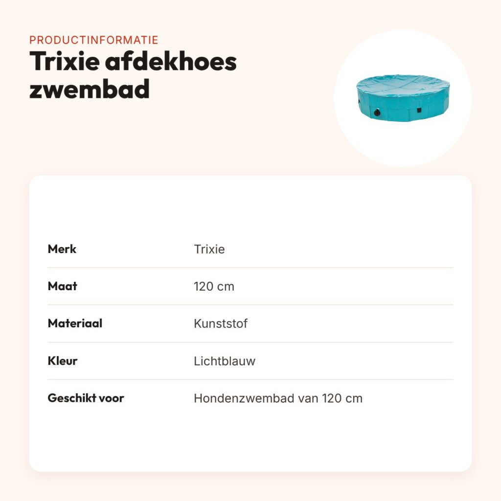 Trixie afdekhoes hondenzwembad lichtblauw 120 cm – met klittenband – productinformatie