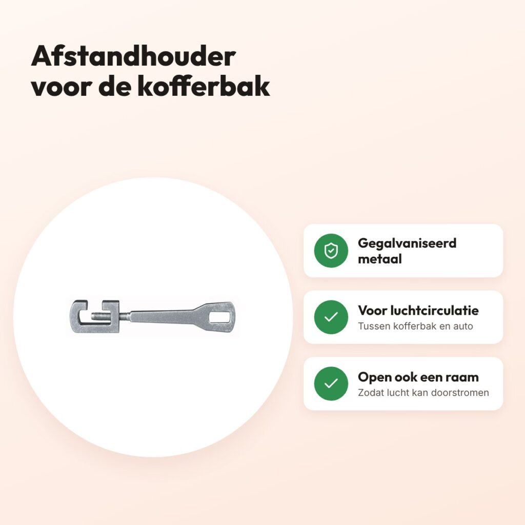 Trixie afstandhouder kofferbak – gegalvaniseerd metaal – voordelen