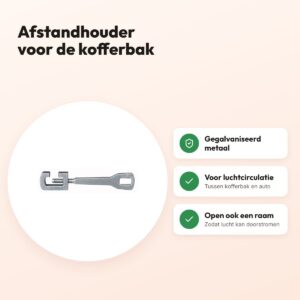 Trixie afstandhouder kofferbak – gegalvaniseerd metaal – voordelen