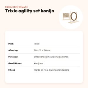 Trixie agility set konijn 28 x 12 x 26 cm – horde met ring – productinformatie