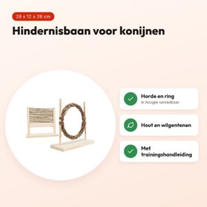 Trixie agility set konijn 28 x 12 x 26 cm – horde met ring – voordelen