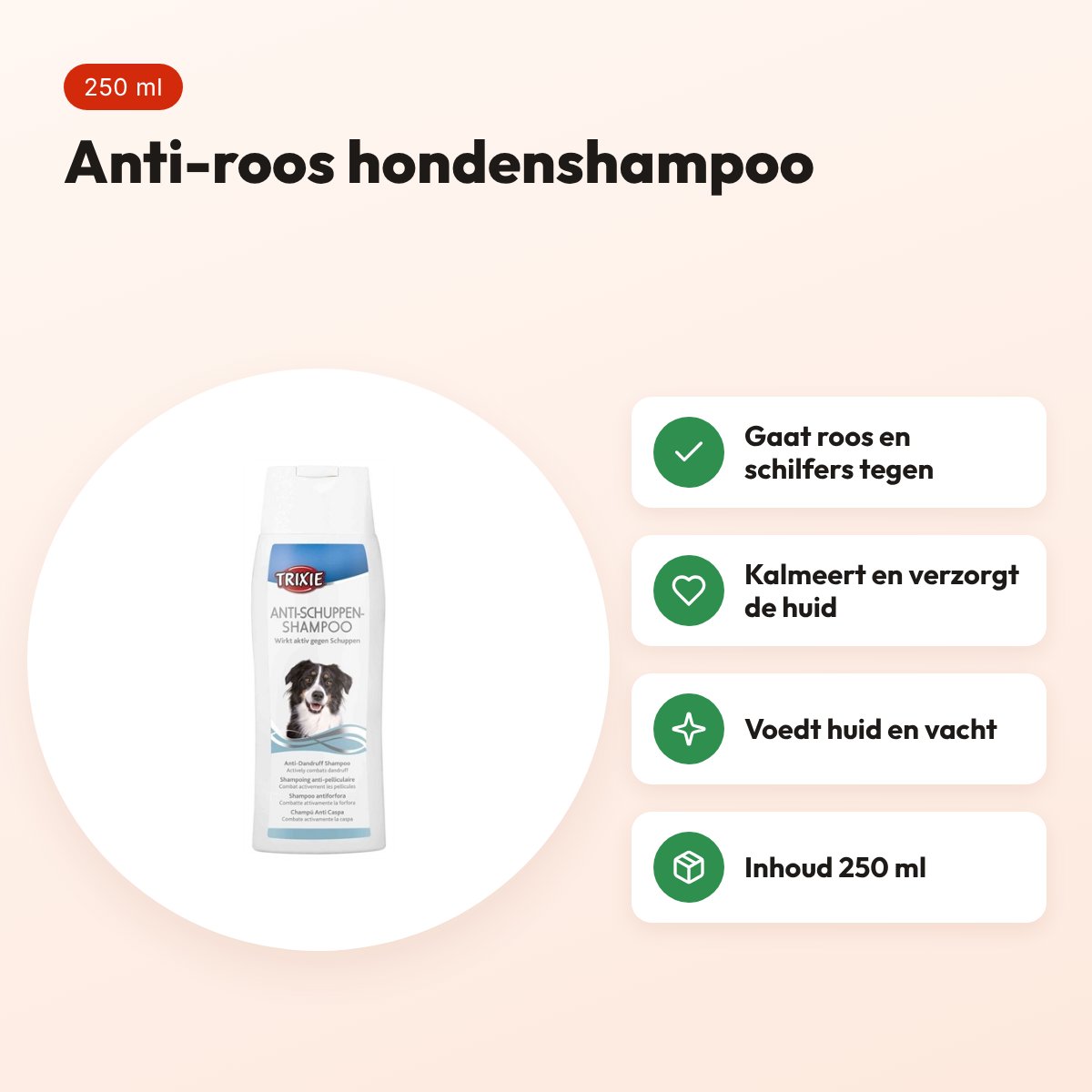 Trixie anti-roos hondenshampoo 250 ml – voordelen