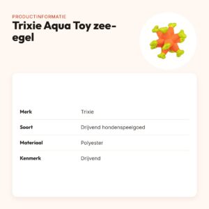 Trixie Aqua Toy zee-egel polyester 24 cm – drijvend hondenspeelgoed – productinformatie