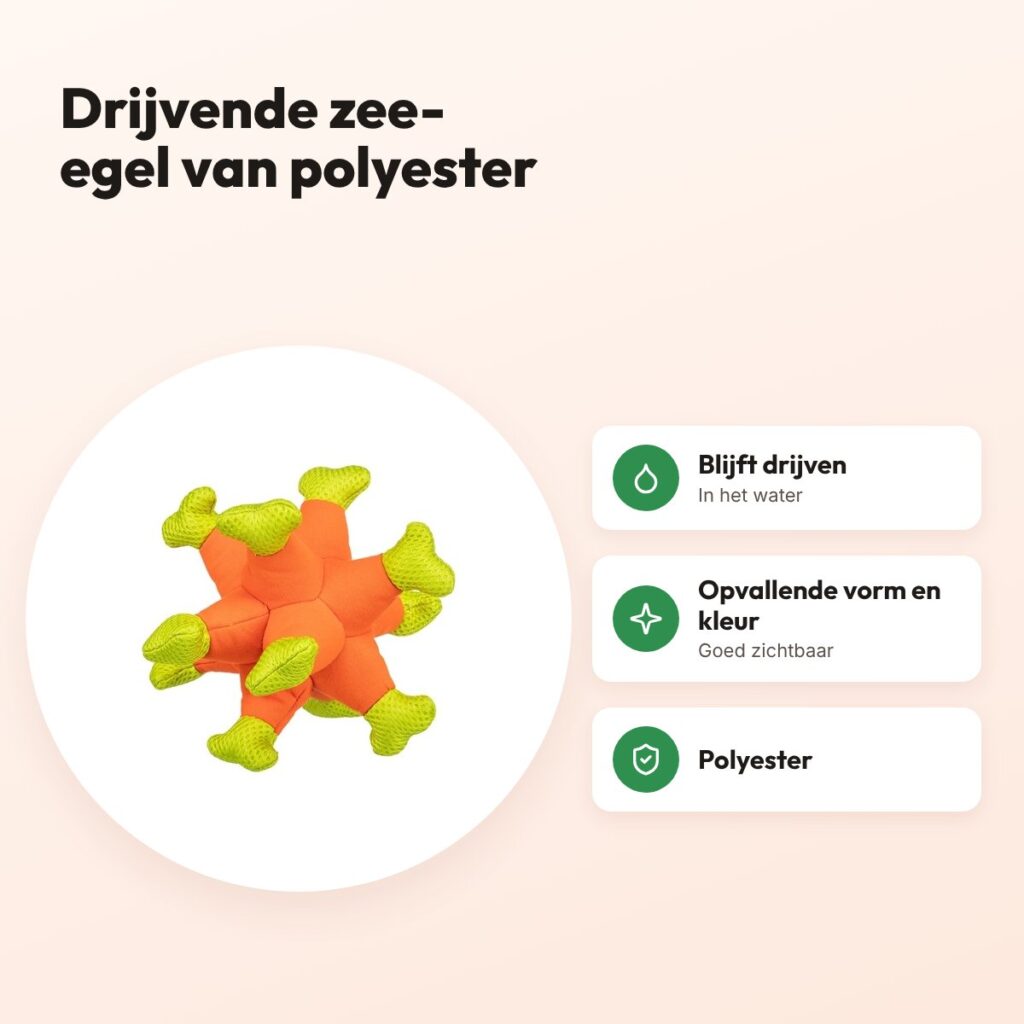 Trixie Aqua Toy zee-egel polyester 24 cm – drijvend hondenspeelgoed – voordelen