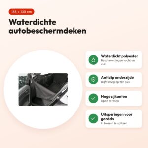 Trixie autobeschermdeken zwart 155 x 130 cm – waterdicht, antislip – voordelen