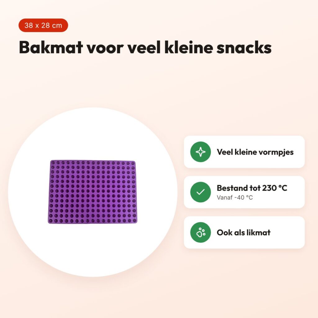 Trixie bakmat dierensnacks siliconen paars 38 x 28 cm – BPA-vrij – voordelen