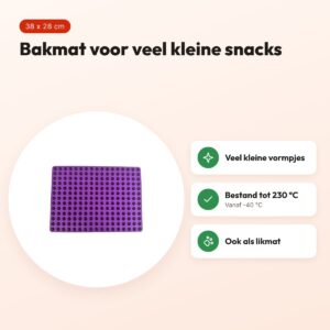Trixie bakmat dierensnacks siliconen paars 38 x 28 cm – BPA-vrij – voordelen
