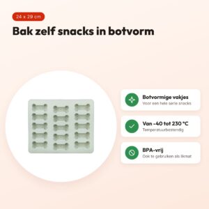 Trixie bakmat hondensnacks botvorm siliconen grijs 24 x 29 cm – BPA-vrij – voordelen