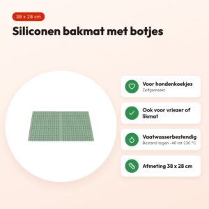 Trixie bakmat met botjes 38 x 28 cm – siliconen, voor hondenkoekjes – voordelen