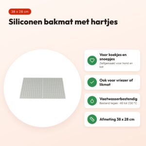 Trixie bakmat met hartjes 38 x 28 cm – siliconen, voor hond en kat – voordelen
