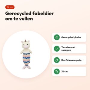 Trixie Be Eco fabeldier snack gerecycled pluche 36 cm – hondenspeeltje – voordelen