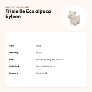 Trixie Be Eco hondenspeelgoed alpaca Eyleen 26 cm – gerecycled pluche – productinformatie