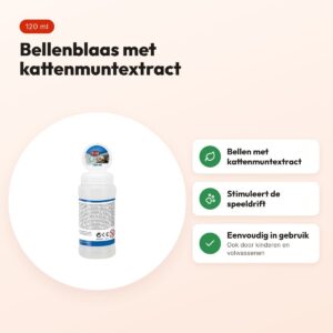 Trixie bellenblaas met catnip voor katten 120 ml – kattenmuntextract – voordelen
