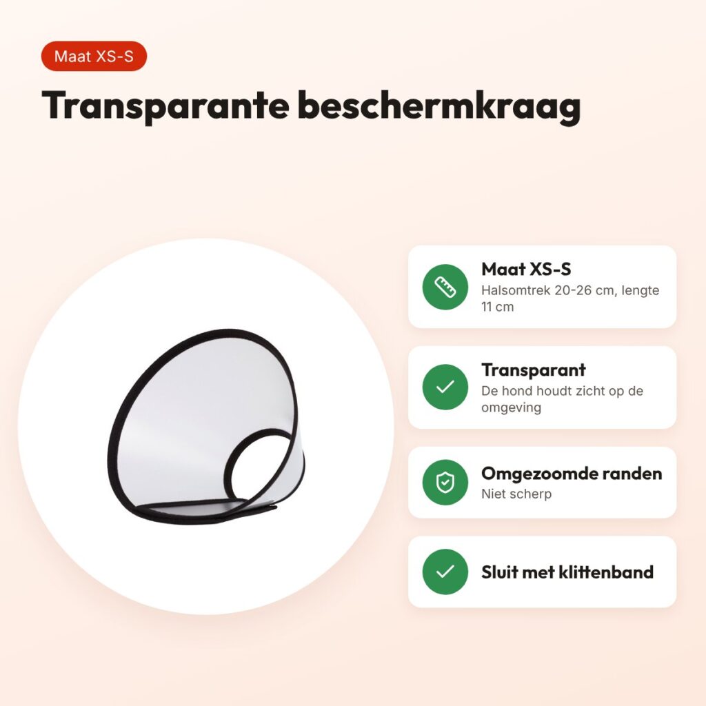 Trixie beschermkraag kunststof met klittenband XS-S 20-26 x 11 cm – voordelen
