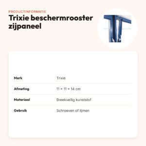 Trixie beschermrooster zijpaneel 11 x 11 x 14 cm – breekveilig kunststof – productinformatie