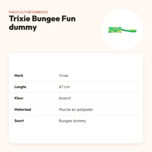 Trixie Bungee Fun dummy polyester assorti 47 cm – zonder pieper – productinformatie