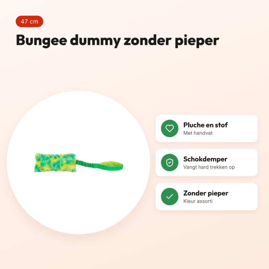 Trixie Bungee Fun dummy polyester assorti 47 cm – zonder pieper – voordelen