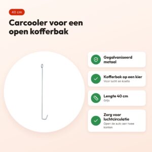 Trixie carcooler 40 cm – gegalvaniseerd metaal, kofferbak open houden – voordelen