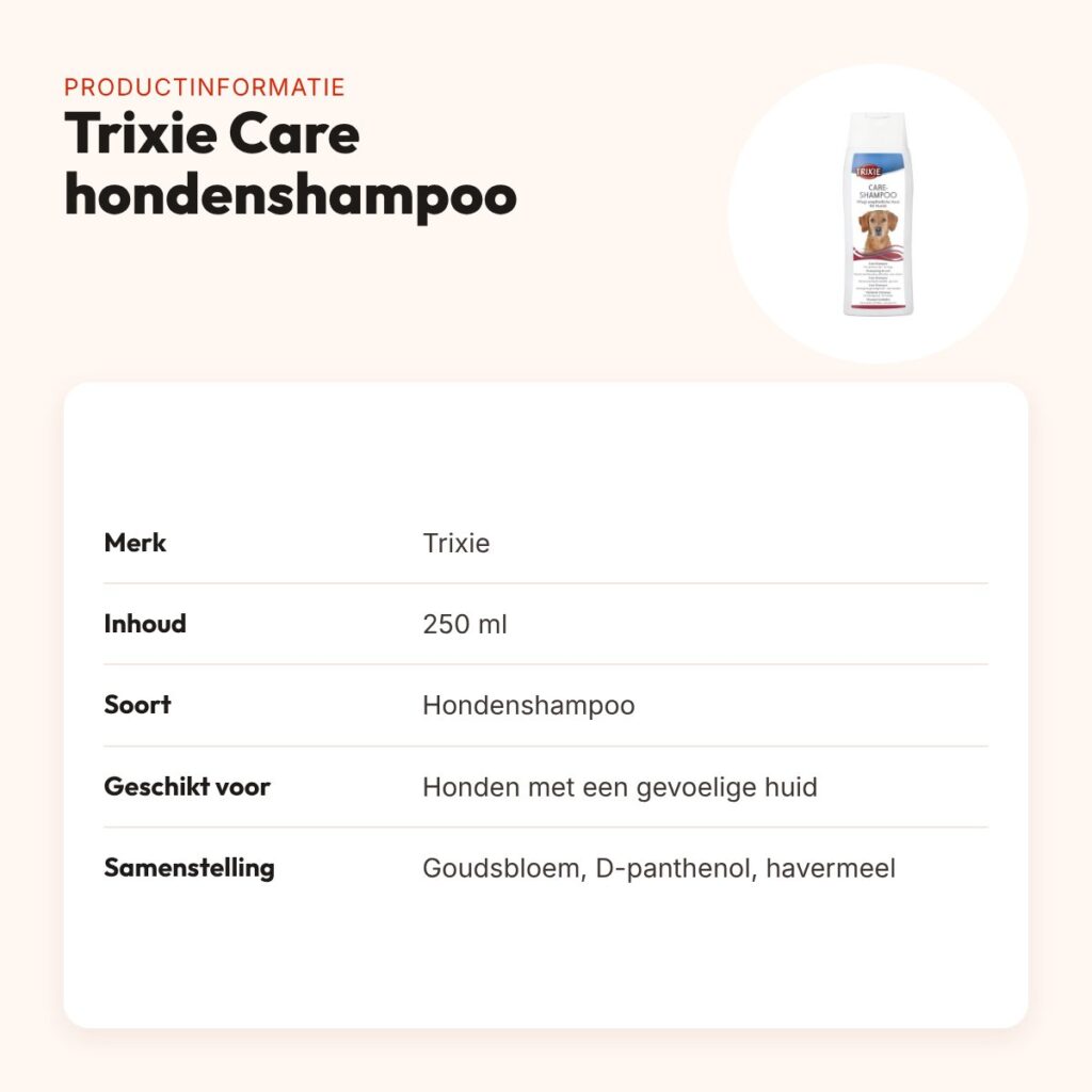 Trixie Care hondenshampoo gevoelige huid 250 ml – goudsbloem en havermeel – productinformatie