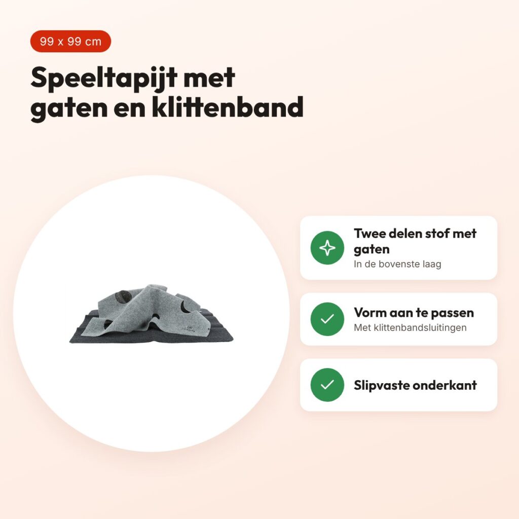 Trixie Cat Activity Adventure Carpet grijs 99 x 99 cm – voordelen