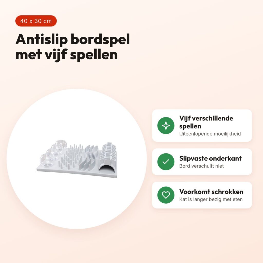 Trixie Cat Activity Fun Board 40 x 30 cm – antislip bordspel voor katten – voordelen
