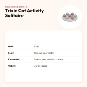 Trixie Cat Activity Solitaire – anti-slip bordspel voor katten met snoepjes – productinformatie