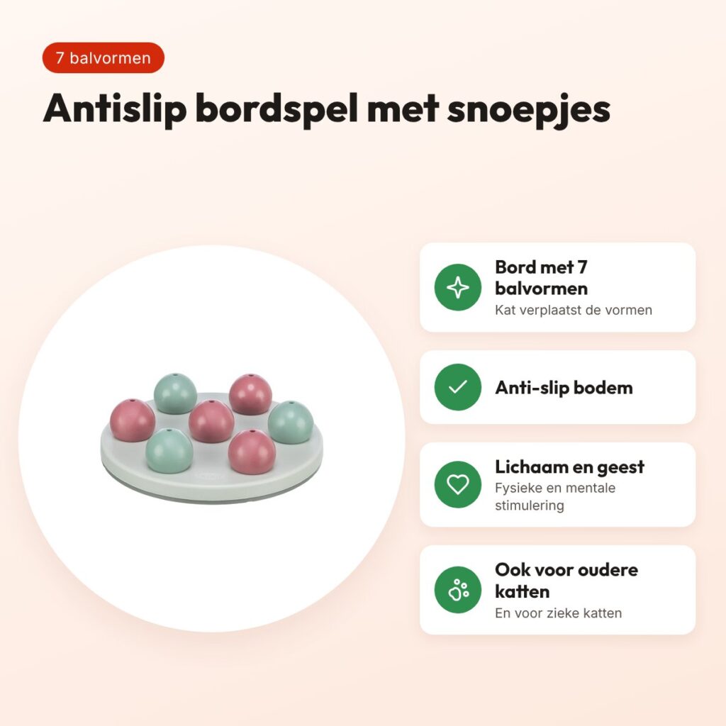 Trixie Cat Activity Solitaire – anti-slip bordspel voor katten met snoepjes – voordelen