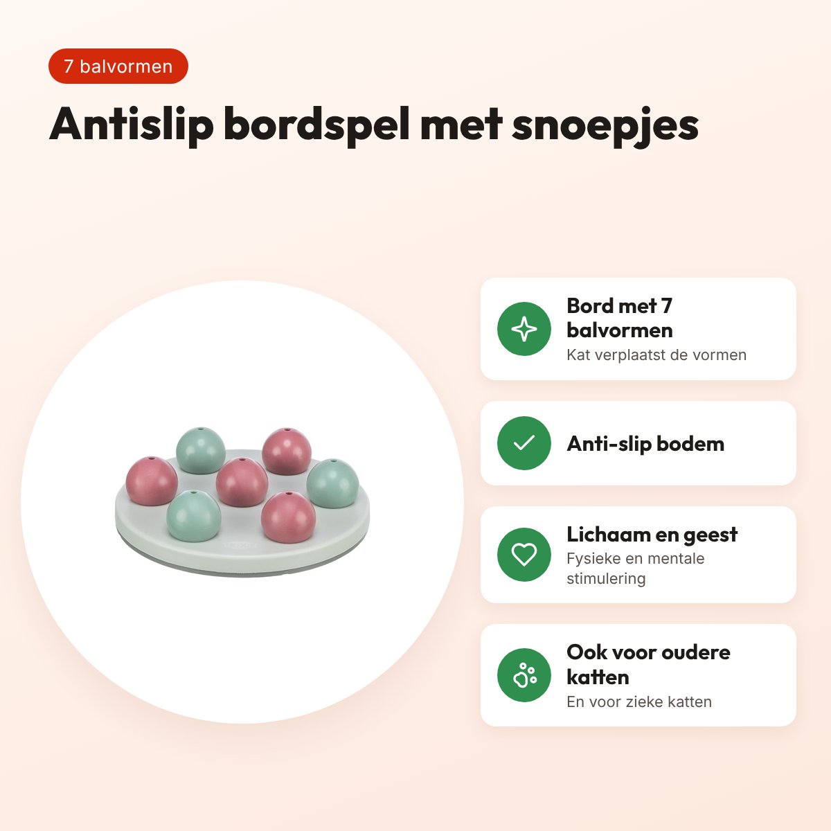 Trixie Cat Activity Solitaire – anti-slip bordspel voor katten met snoepjes – voordelen