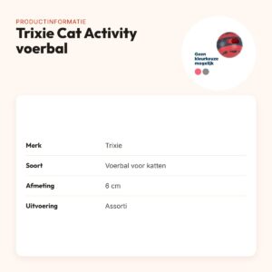 Trixie Cat Activity voerbal kat assorti 6 cm – verstelbare opening – productinformatie