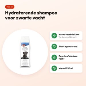 Trixie Color hondenshampoo zwart 250 ml – hydraterend – voordelen